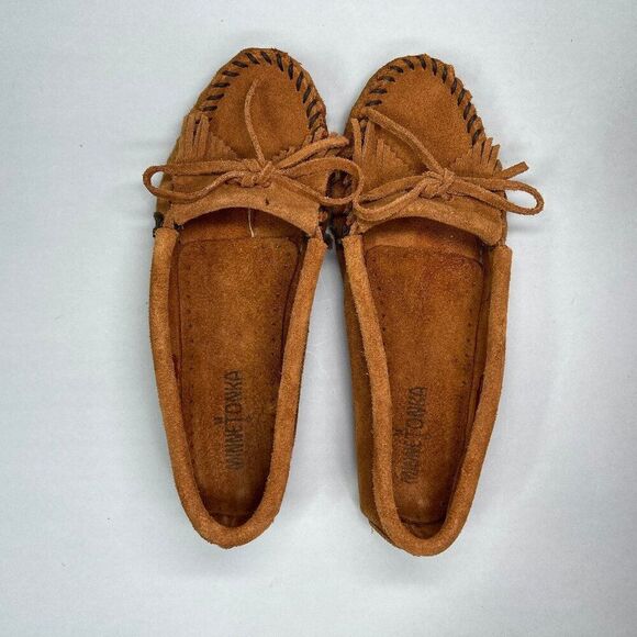 Minnetonka Women's Size 8 Kilty Soft Suede Leather Moccasins - Picture 8 of 11